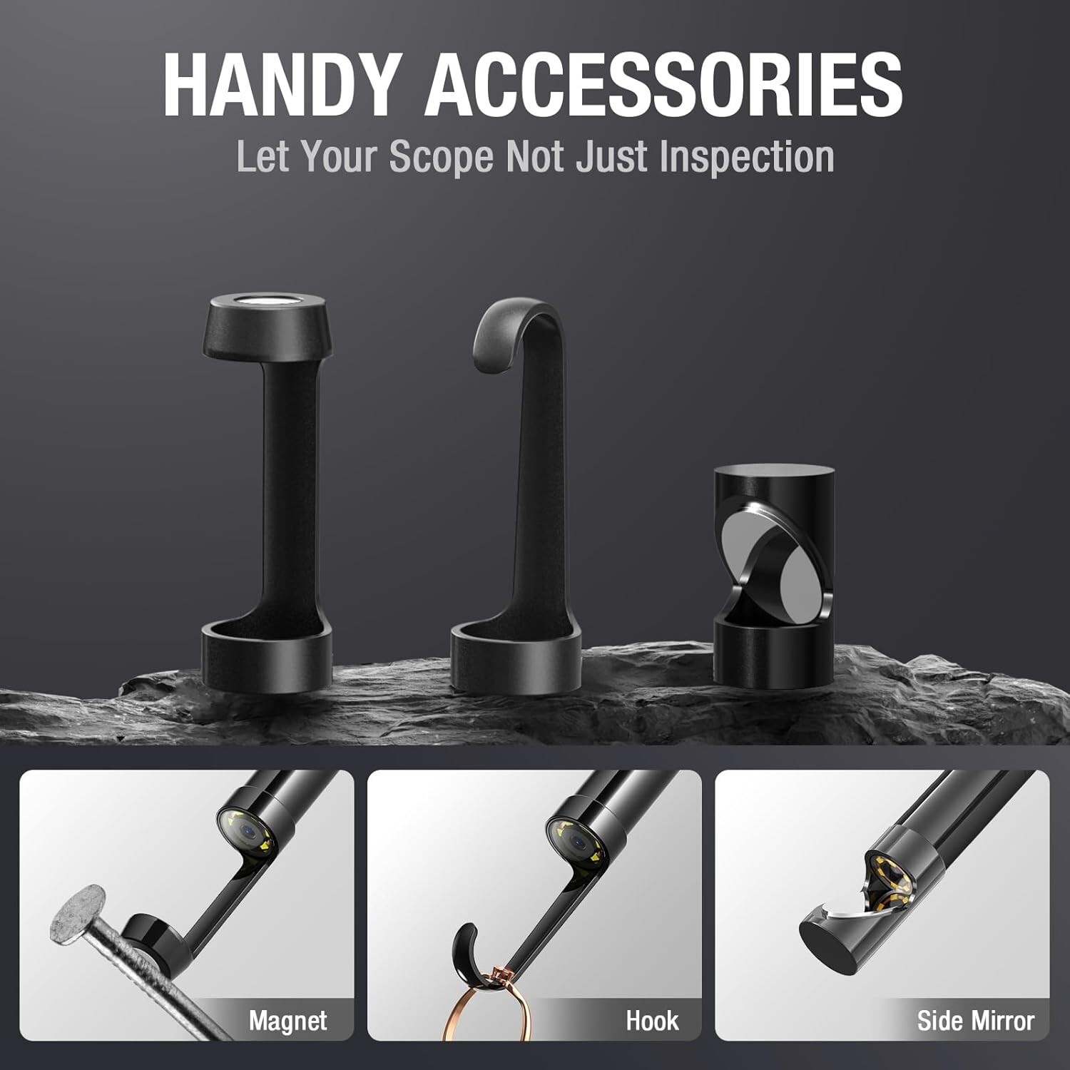 Automotive Endoscope Borescope Inspection Camera 1080P Industrial 4.3inch Screen