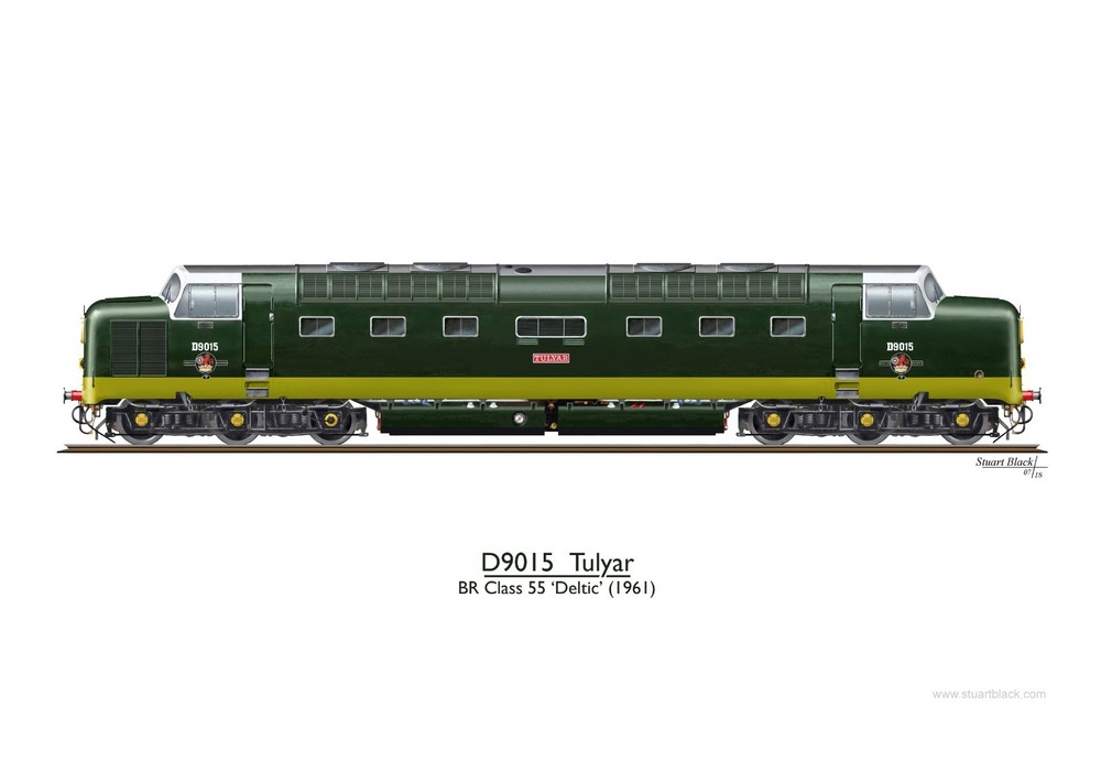 Class 55 Deltic Print - D9015 Tulyar