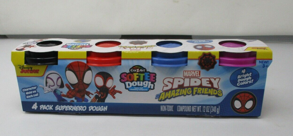 Cra-Z-Art Softee Dough Marvel Spidey and Friends 4 pack