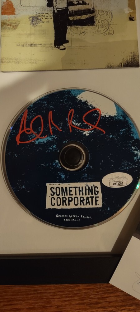 SOMETHING CORPORATE ANDREW MCMAHON SIGNED JSA NORTH FRAMED cd display