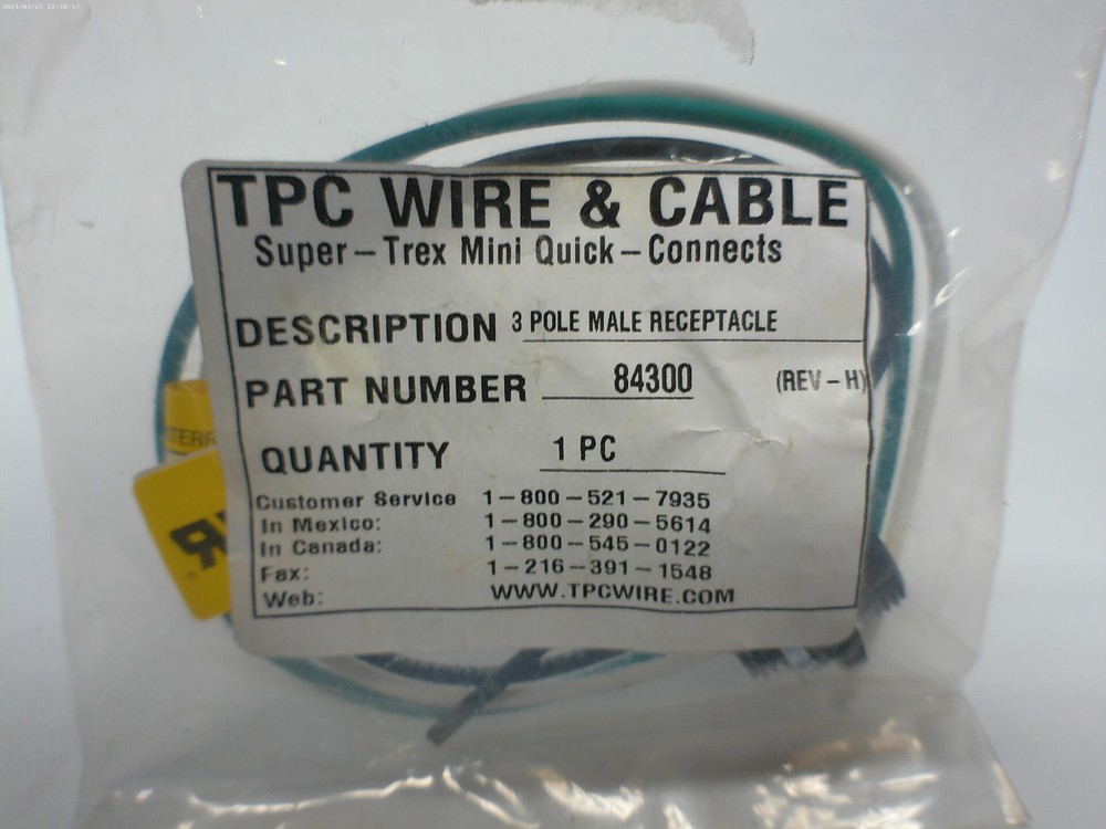 TPC WIRE & CABLE 84300 RECEPTACLE NSMP