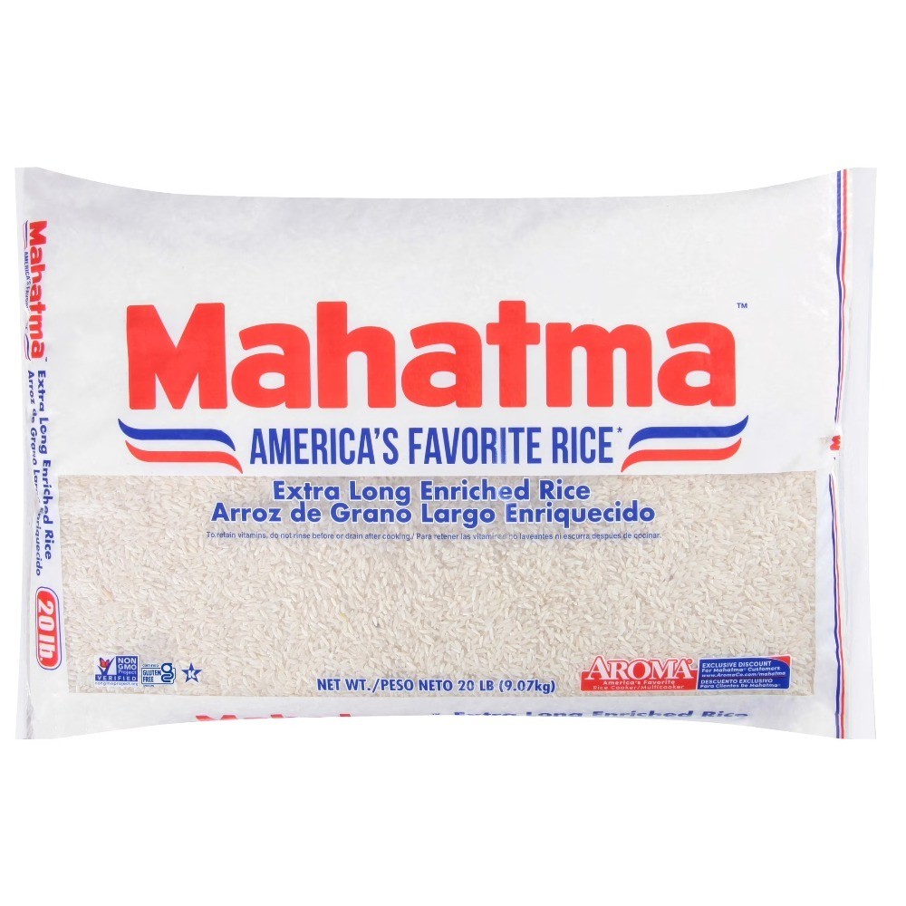 Extra Long Grain Enriched White Rice Bulk 20 Pound Bag