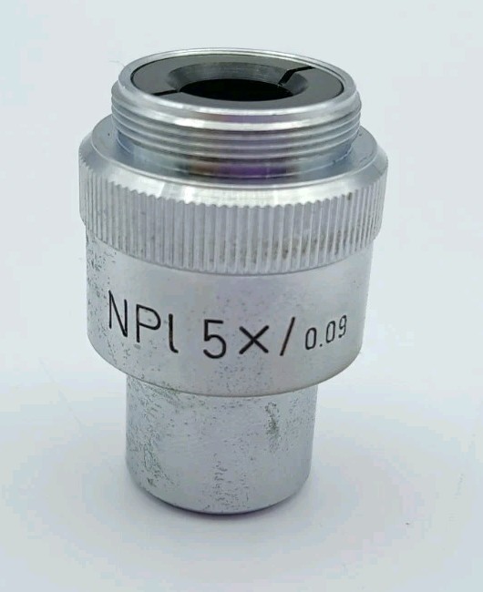 Leitz Wetzlar NPL 5X/0.09 Microscope Objective Eyepiece
