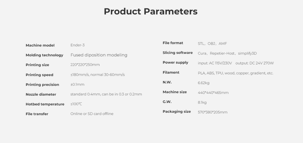 Official Creality Ender 3 3D Printer. Extra PLA Included.