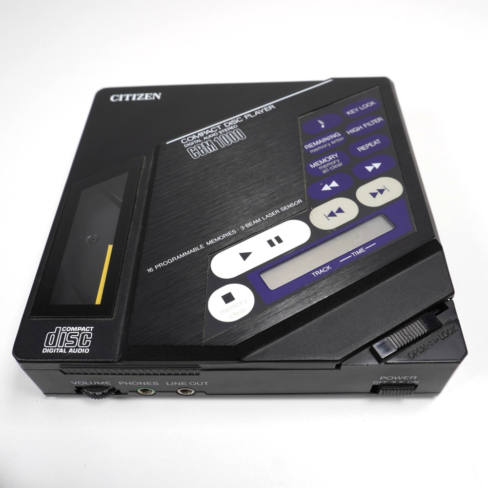 Citizen CBM 1000 Digital CD Discman Compact Disc + Battery Pack - Working!