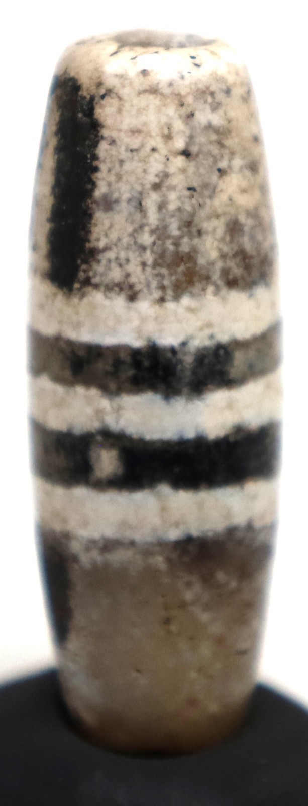 Ancient Himalayan Indo Tibetan Natural Agate Dzi Bead With 3 Stripes Amulet