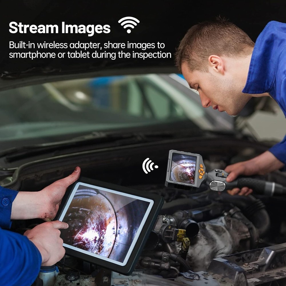 Two-Way Articulating Borescope Inspection Camera with Articulation Head 6.5mm