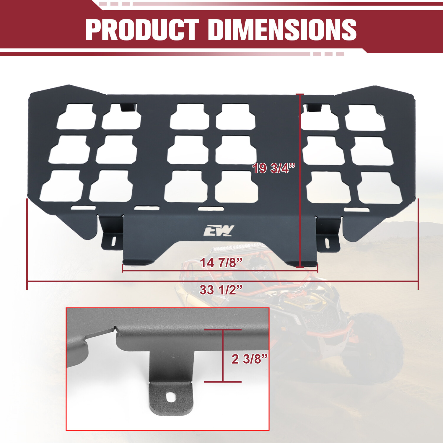 Packout Mount Compatible with Milwaukee for Can-Am Maverick X3 2017-2025 Steel
