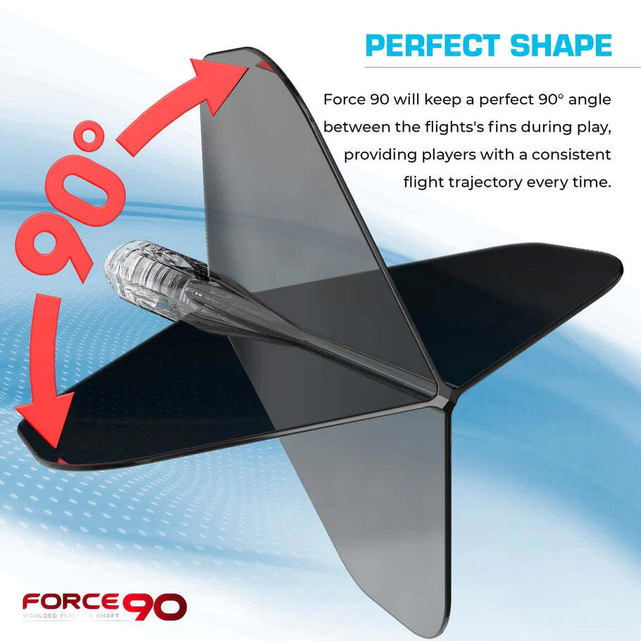 Mission Force 90 Molded Flight & Shaft System Gradient Black Standard No2 Medium