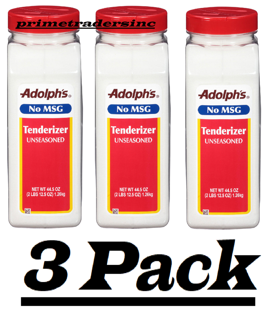 3 Pack - Adolph's Unseasoned Tenderizer 44.5 oz.
