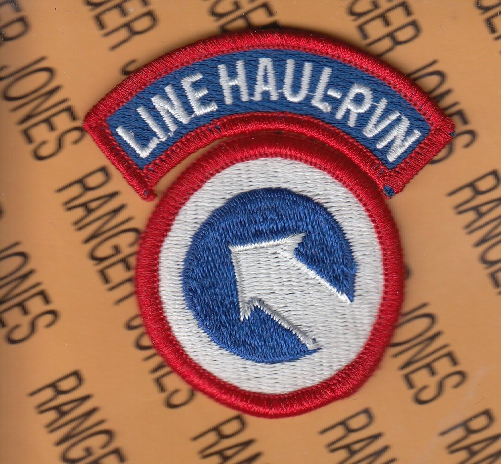 US Army 1st Logistical Command LINE HAUL RVN Vietnam patch tab set