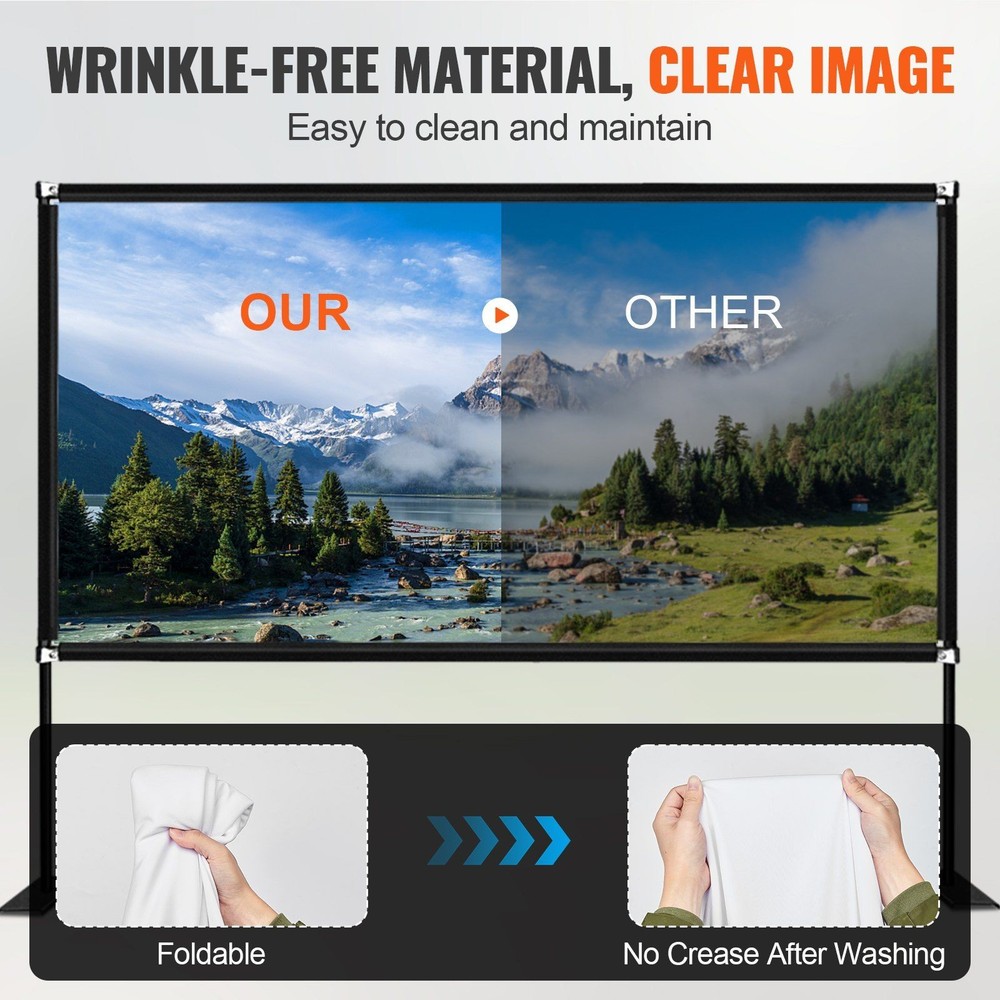 Mobile 150in Cinema Screen 4K UHD + Quick Assemble Frame