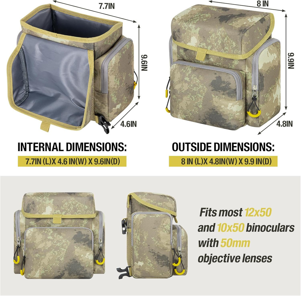 Binocular Harness Chest Pack - Lightweight Binocular Case with Rangefinder Pouch