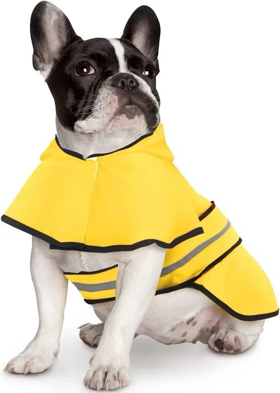 HDE Size Medium Yellow Polyester Raincoat for Pets