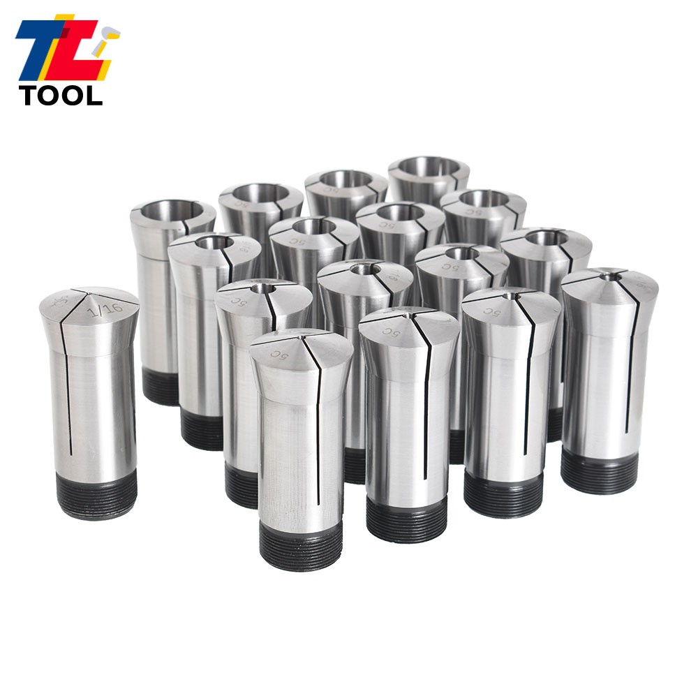 17PC 1/16 - 1-1/16" 5C Round Collet Set By 16th Harden High Precision 0006" TIR