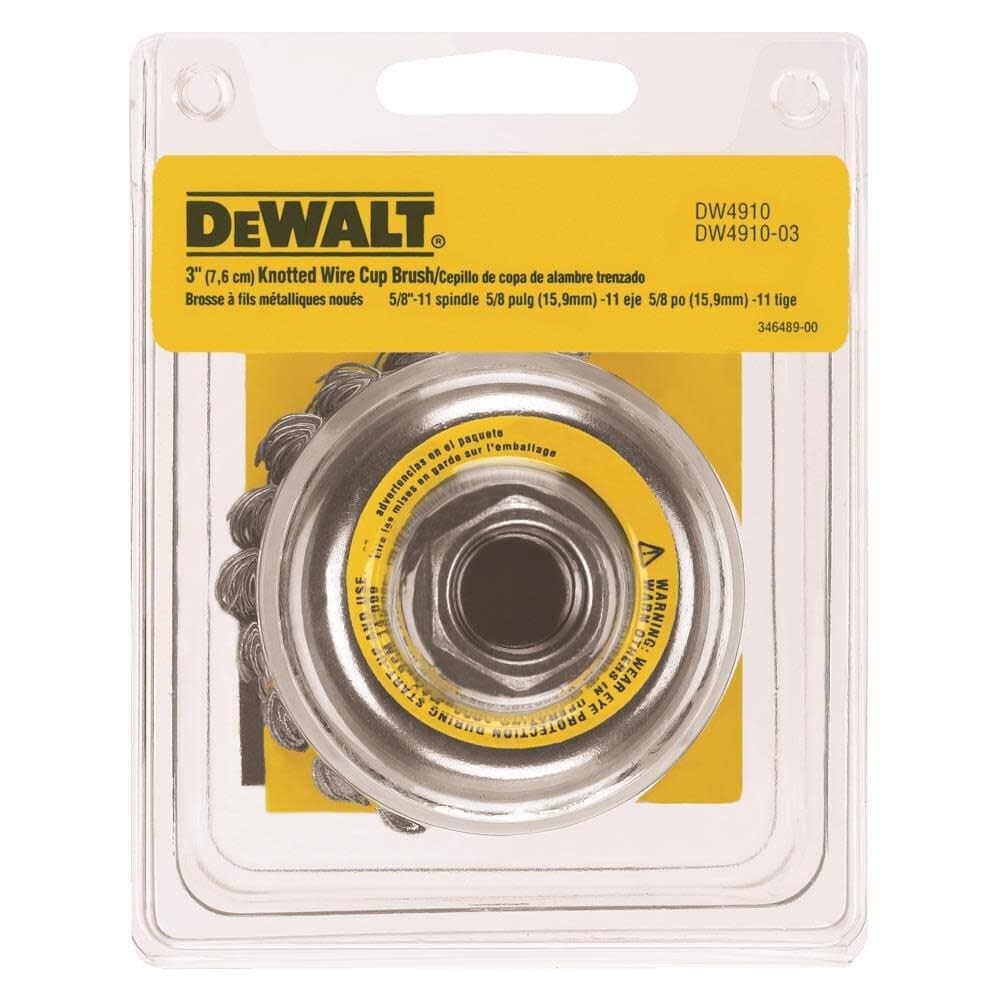 DEWALT DW WIRE CUP KNTD 3"