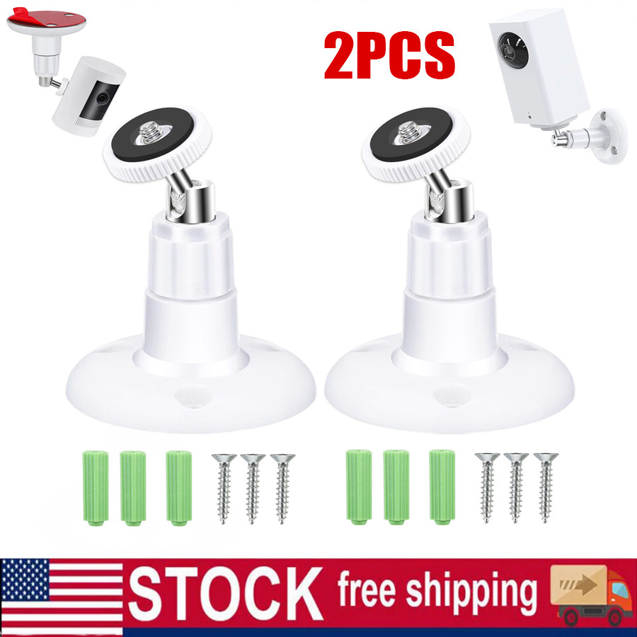 Wall Surveillance Camera Bracket, Indoor And Outdoor Rotatable Bracket (2pcs )