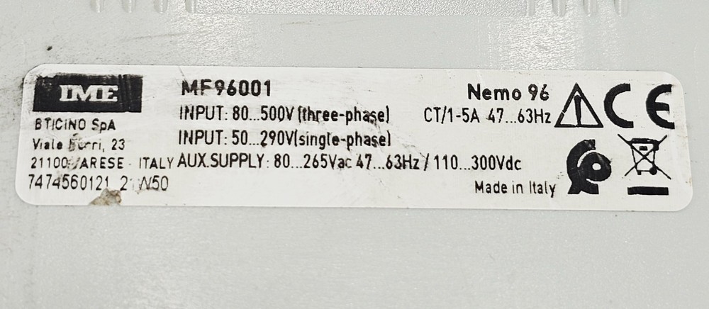 IME NEMO 96 HD MF96001 MULTIFUNCTION POWER METER MF96001 NETWORK ANALYZER #1