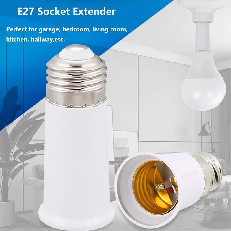 E26 Socket Extender, E26 Standard Medium Base,4.72 inch Extension Socket Adapter