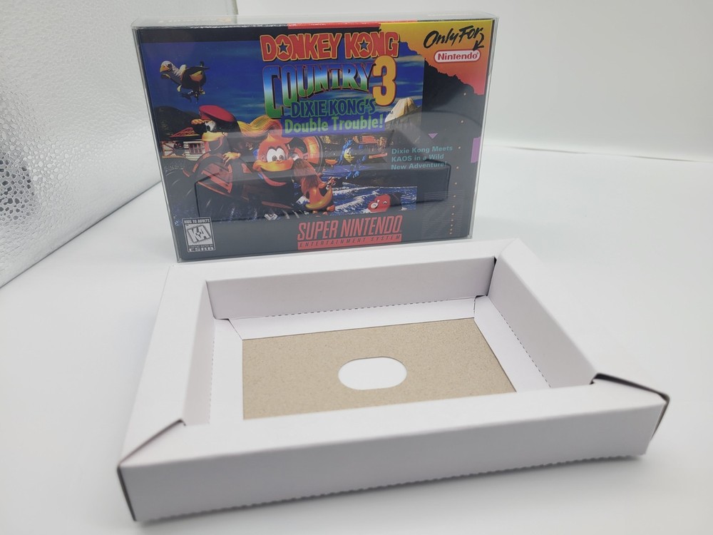 DONKEY KONG COUNTRY 3 SUPER SNES BOX ONLY REPLACEMNT BOX INCLUDES INSERTS+CASE