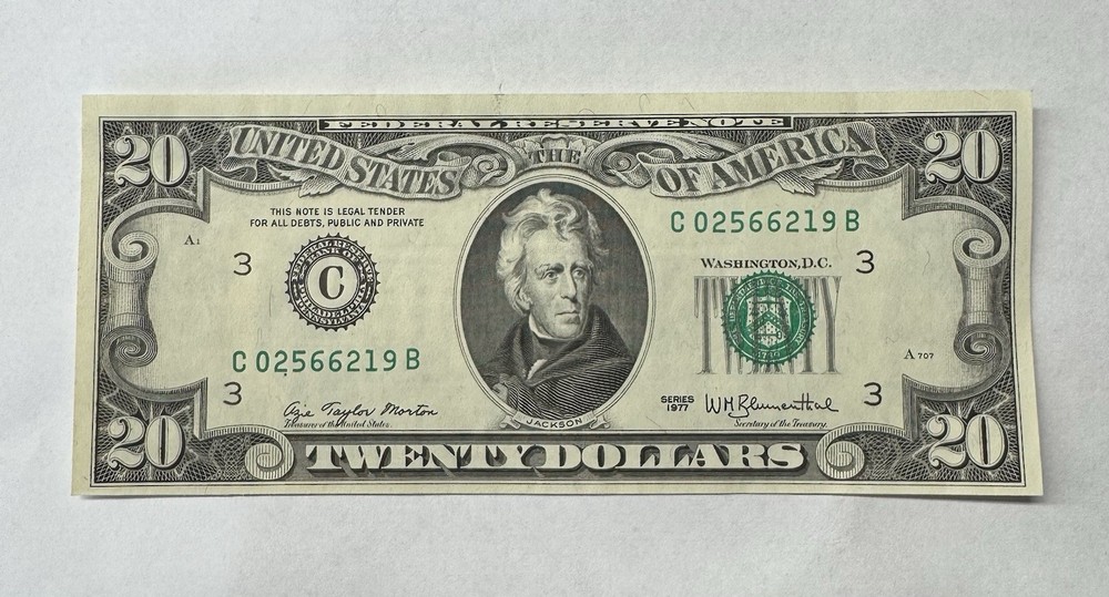 (3) $20 1977 Philadelphia Notes - 1 Insufficient Ink Error, PLUS 2 CONSECUTIVE
