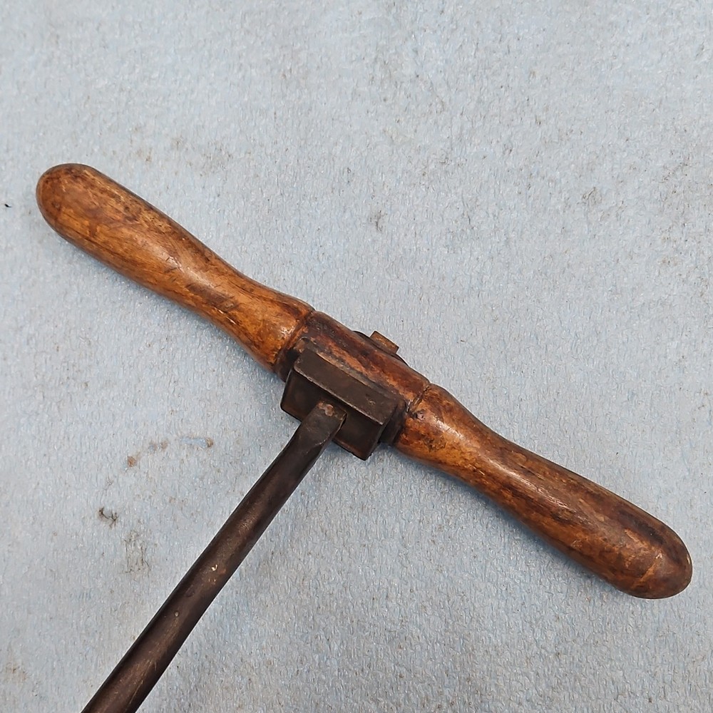 Antique 2" Excelsior T-Handle Wood Auger Irwin Pattern Coarse Thread Frame Tool