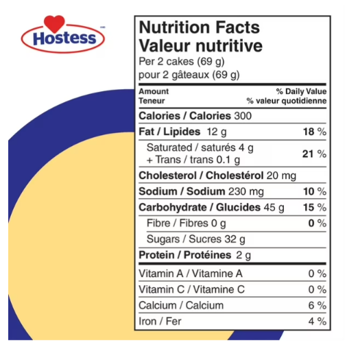 Hostess Vanilla Cupcakes, 206g