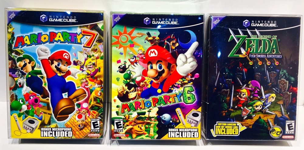 1 Box Protector For MARIO PARTY 6 7 Nintendo Gamecube Custom Display Case NTSC