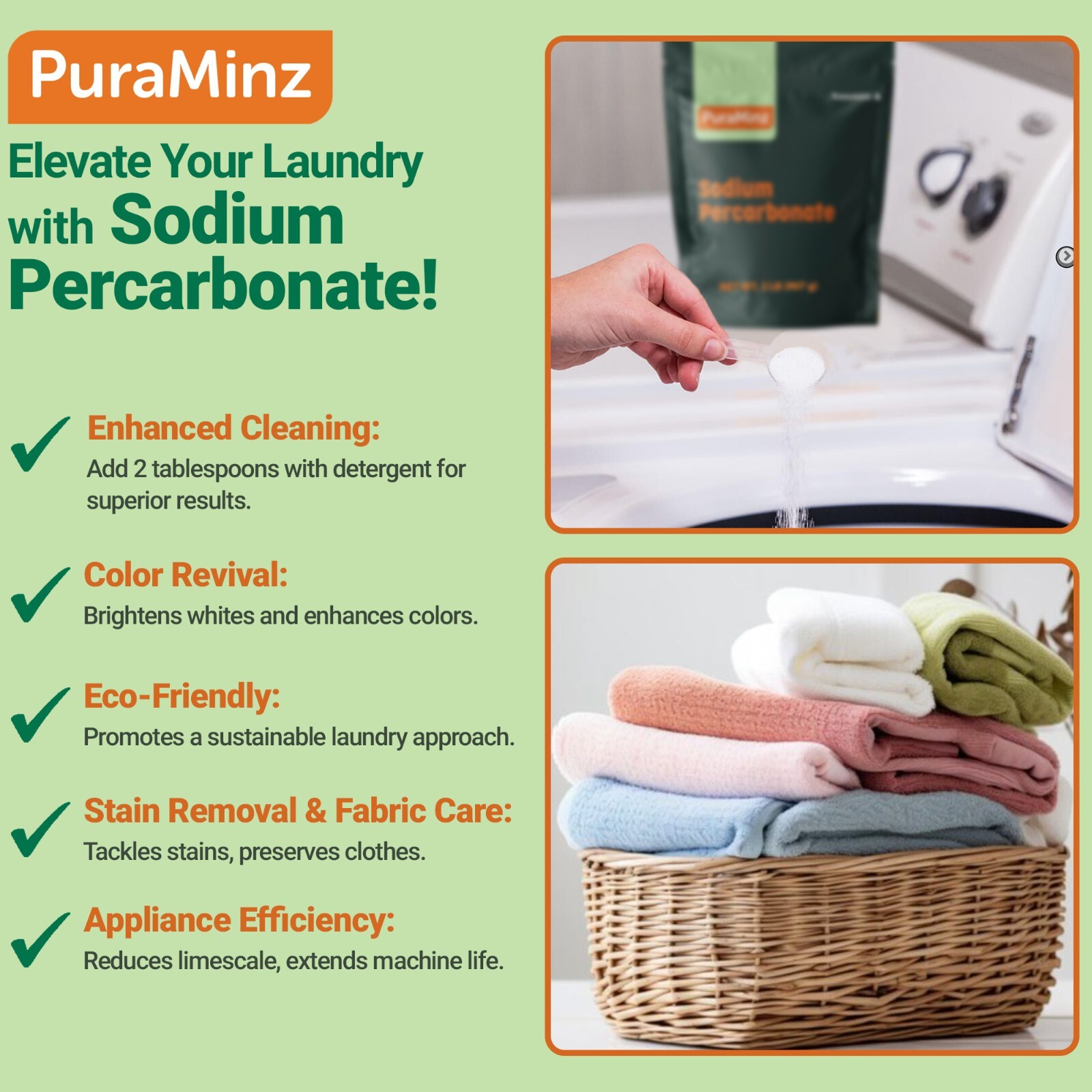 Sodium Percarbonate -5 LB Oxygen Bleach/Solid Hydrogen Peroxide- MutliPurpose