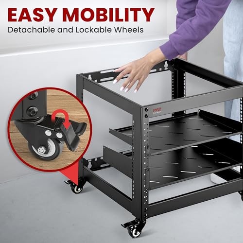 Pyle 10U Advanced Open Frame Server Rack