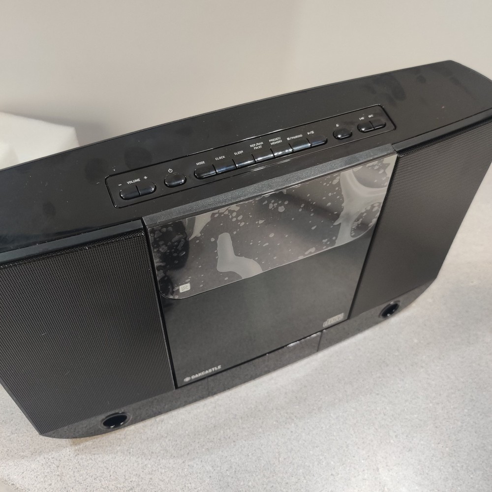 Compact Home Stereo System with Bluetooth, Wall Mountable CD Player for Home