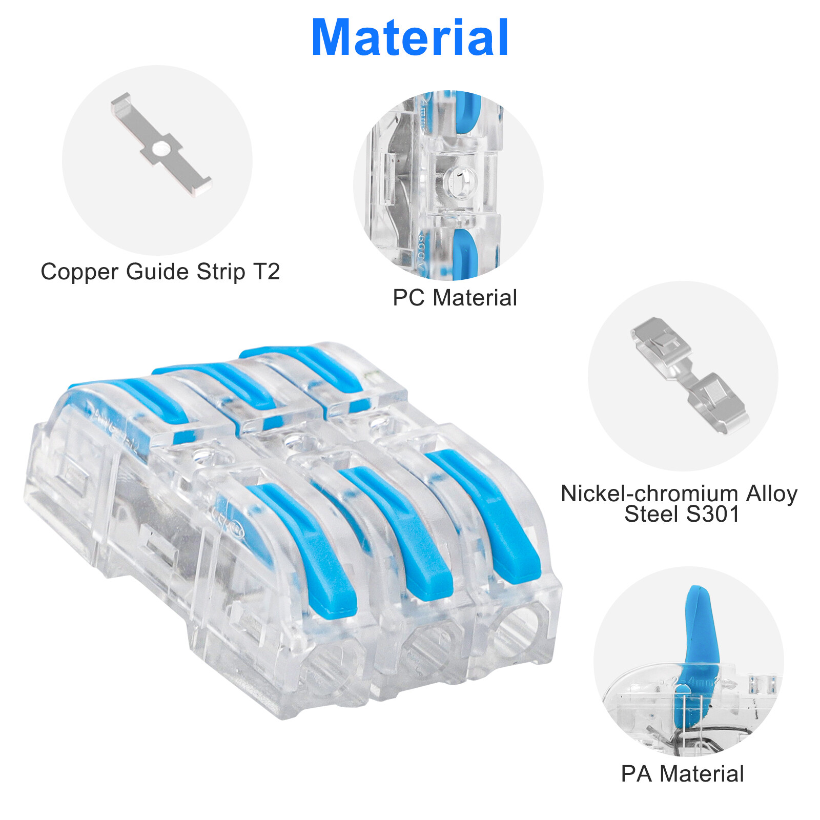 80Pcs 28-12AWG Lever Wire Connectors Quick Connect Electrical Splicing Kit