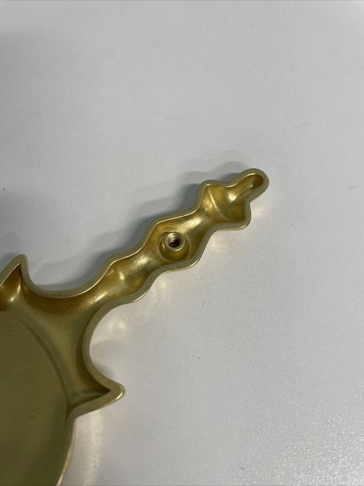 QCAA Solid Brass Door Knocker 7", Polished Brass 1 Pack Open Package