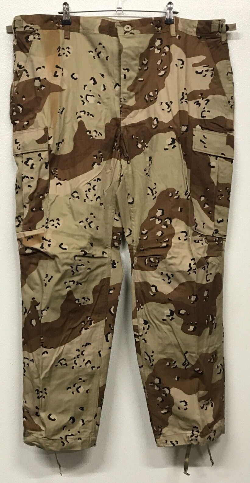 Wrangler 1991 6 Color Desert BDU Trousers USGI NYCO X Large Short NOS w/ Stains