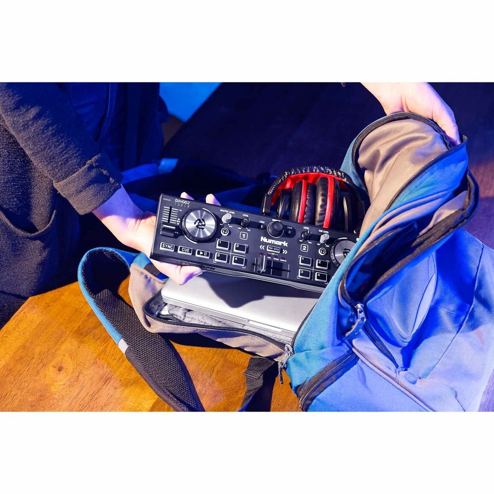 Numark DJ2GO2 Touch Serato DJ Lite Portable Pocket DJ Controller w Case