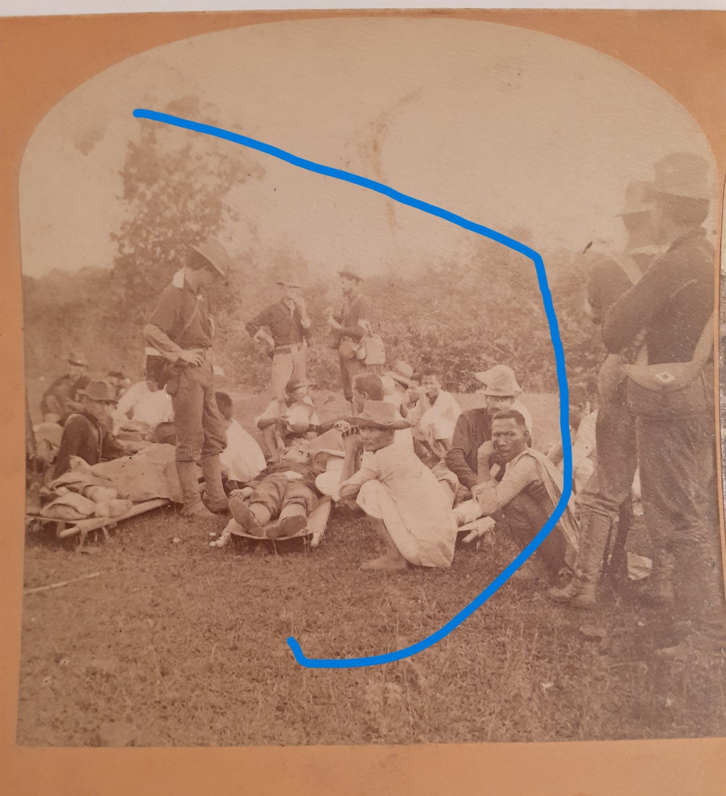 1900 BH Kilburn Stereoview Dead Soldiers Spanish American War Malolos PI Corpse