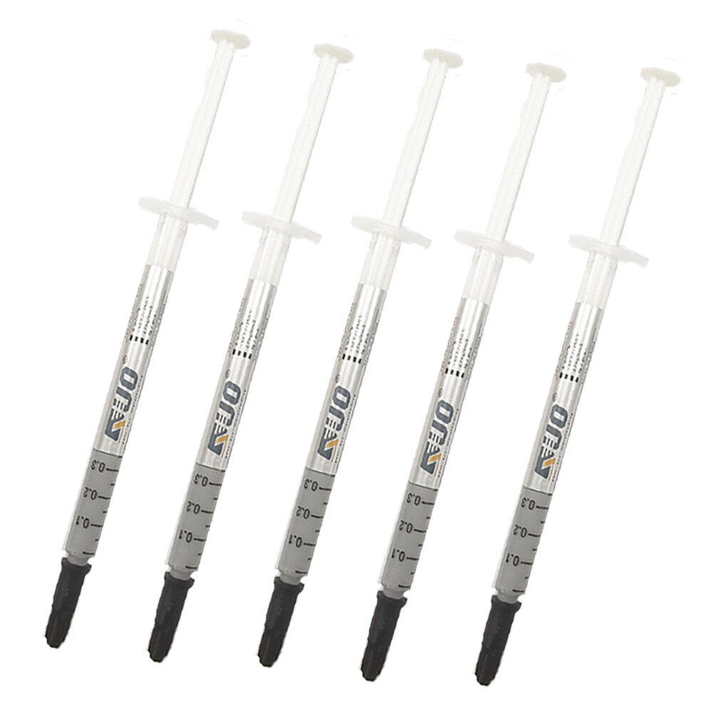 5pcs Polysynthetic Silver Thermal Grease CPU Heatsink Compound Paste Syringe