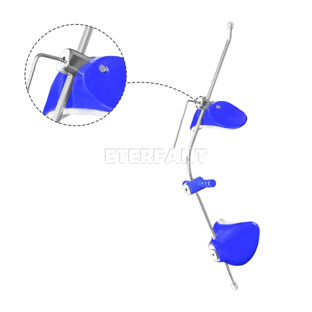 ETERFANT Dental Ortho Forward Pull Face Headgear Single Bar Blue/Red Adjustable
