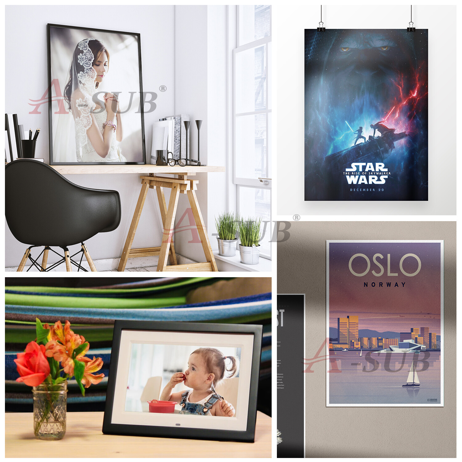 A-SUB Inkjet Photo Paper 13x19 Double Sided Luster 74lb Heavyweight A3+ Canon HP