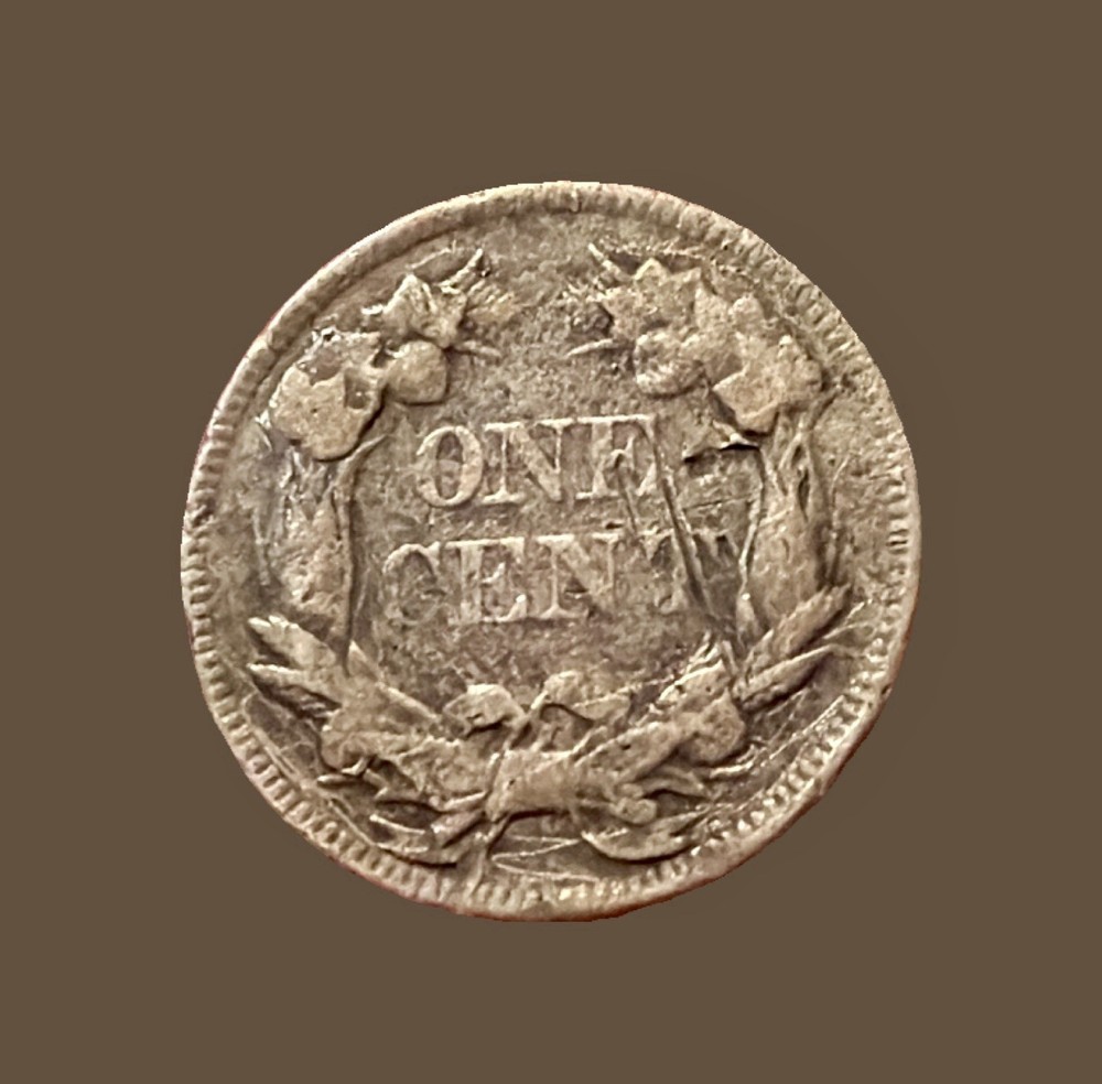 1857 Flying Eagle Cent 1C First Year Issue VF 4.57g