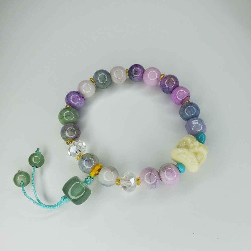 Hand crafted artisan unique gemstone bracelet