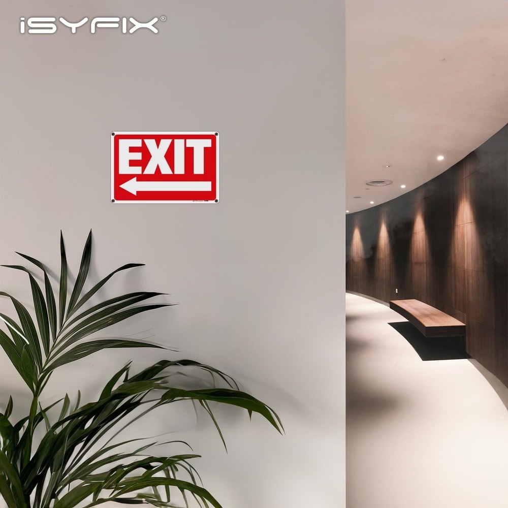High Visibility Exit Signs 2 Pack, Waterproof 10x7 Inch for All Environments