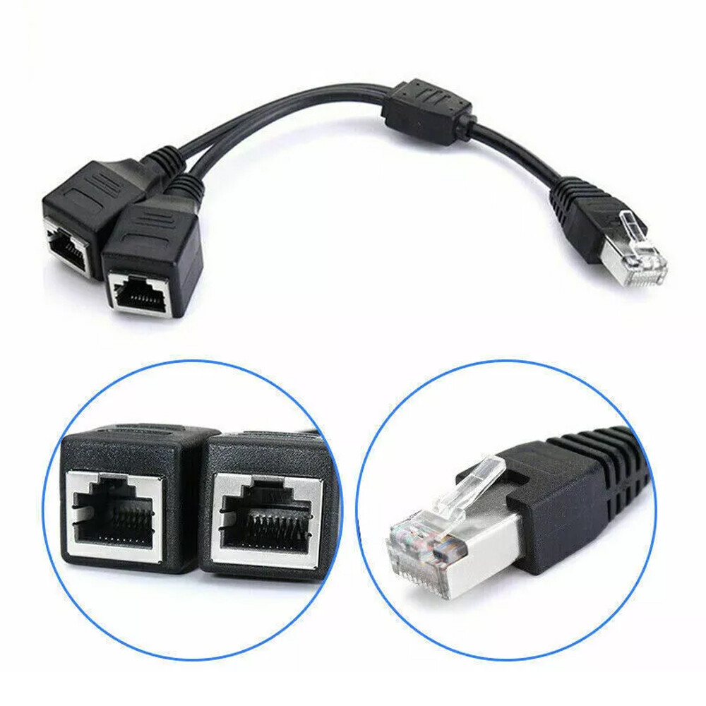 RJ45 Splitter Adapter 1 to 2/3 Ways CAT 7 6 5 LAN Ethernet Cable Connector NEW