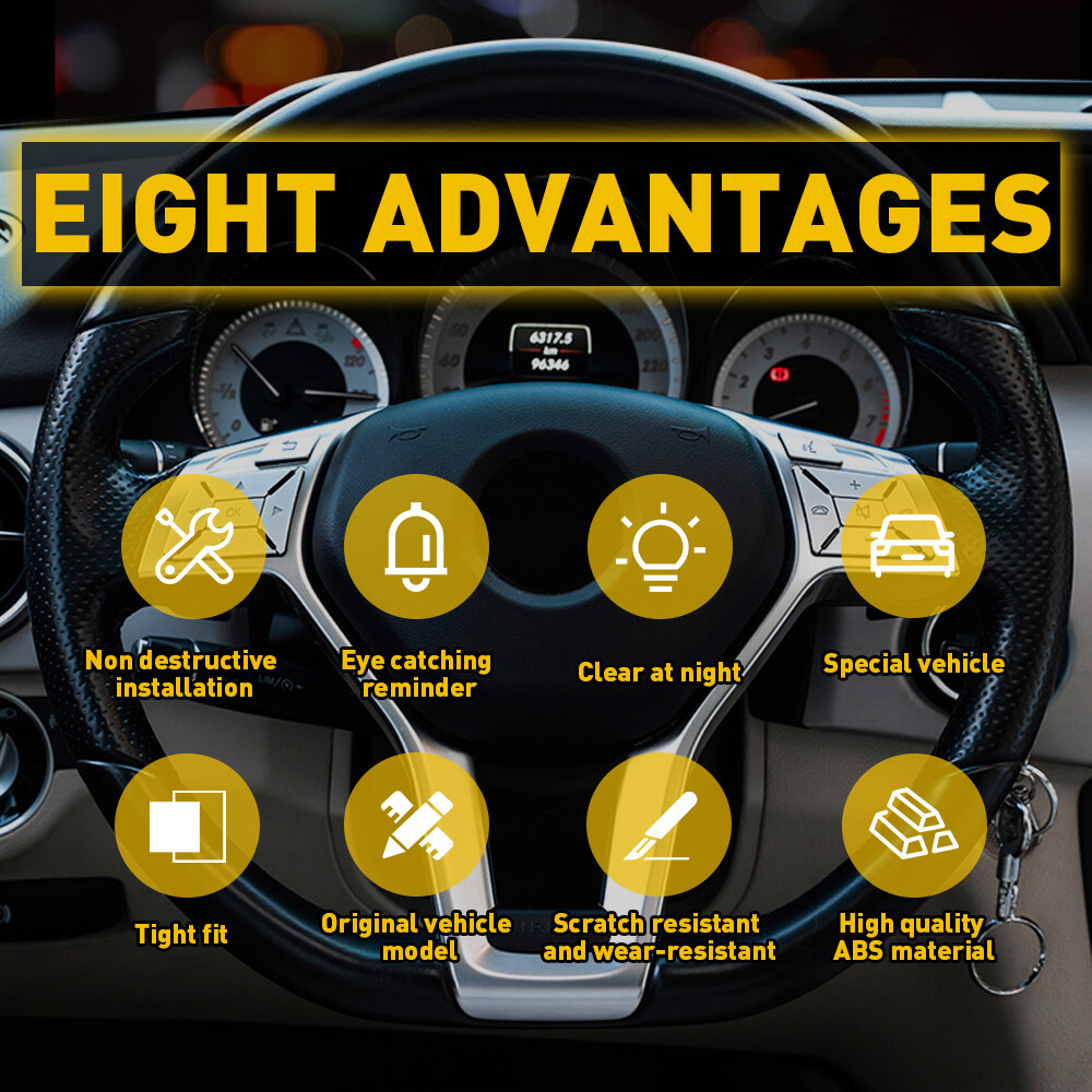 Chrome Steering Wheel Button Cover Trim For Mercedes Benz E C Class W204 12-16