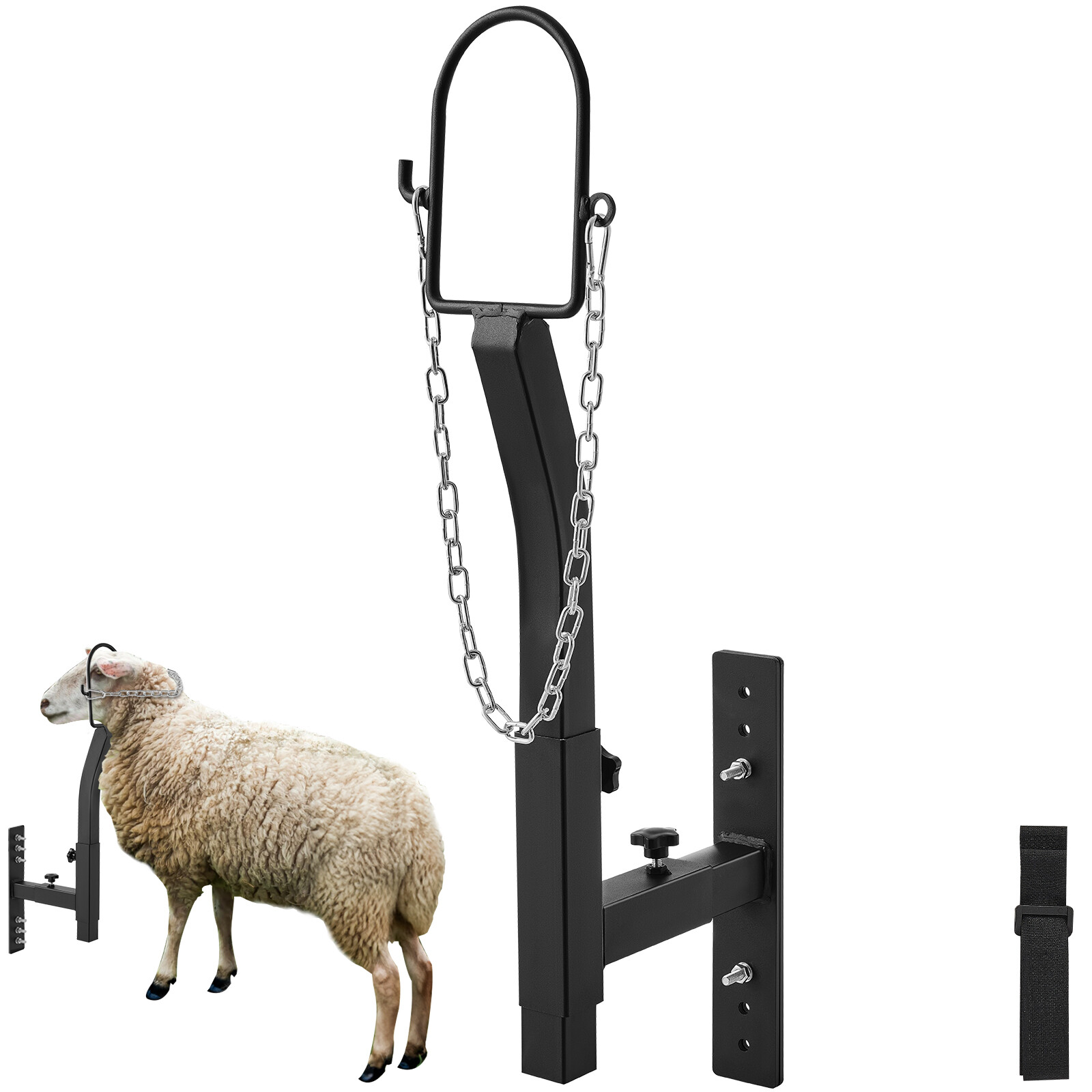 VEVOR Livestock Trimming Stand Trimming Stand for Goats with Nose Loop Headpiece