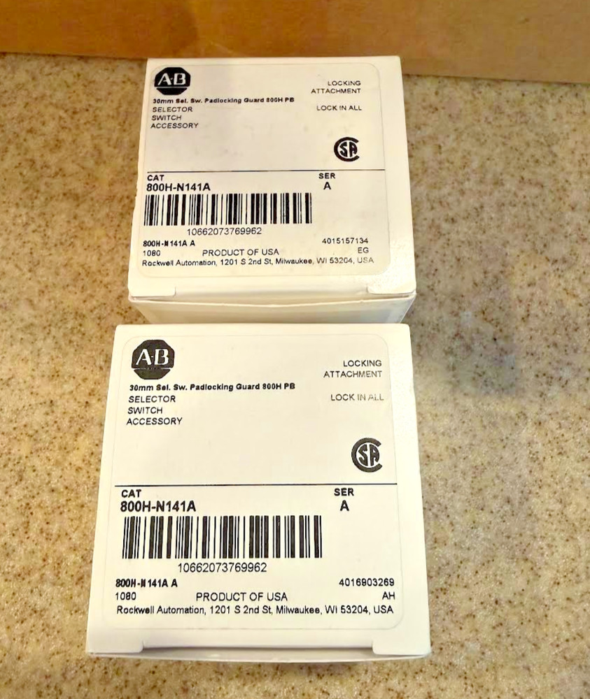 Allen-Bradley 800H-N141A  Selector Switch 30 mm Padlocking Guard Push Button
