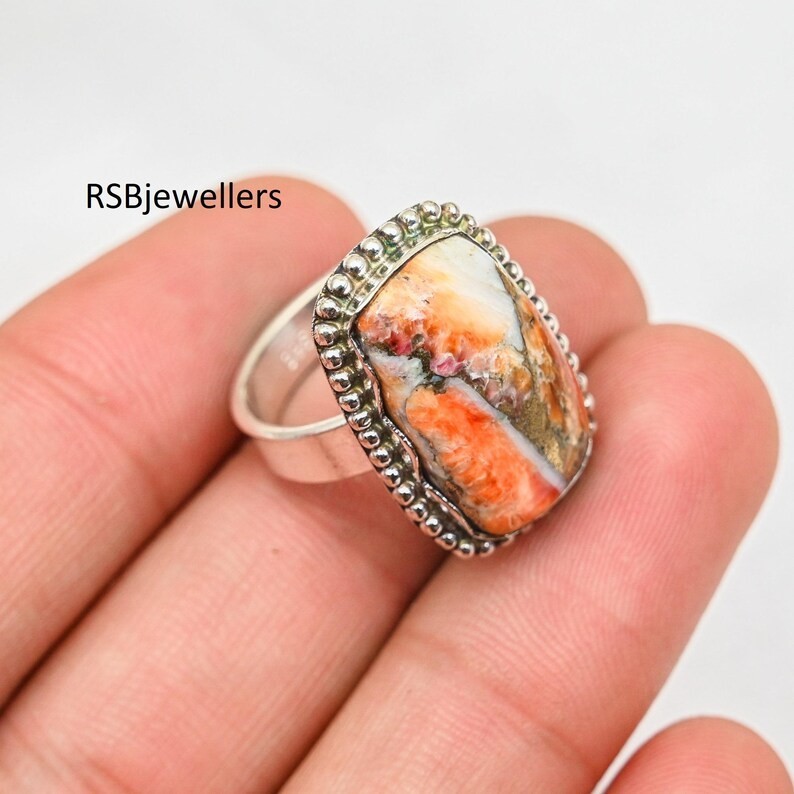 925 Sterling Silver Ring, Handmade Ring, Oyster Turquoise Ring, Statem All Size