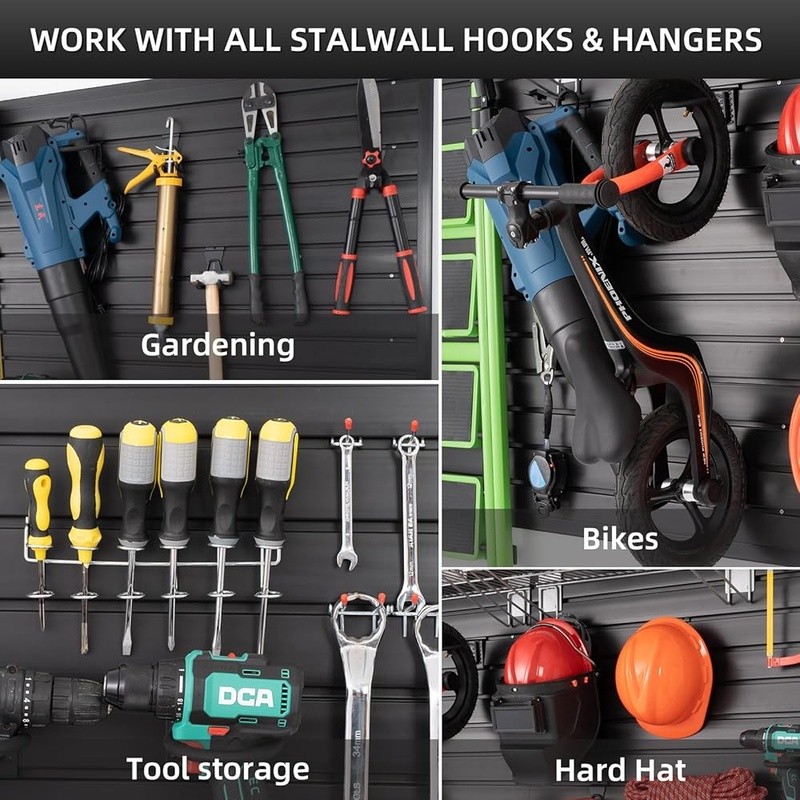 Garage Slat Wall Panel System Durable Tool Organizer PVC Storage Solution New