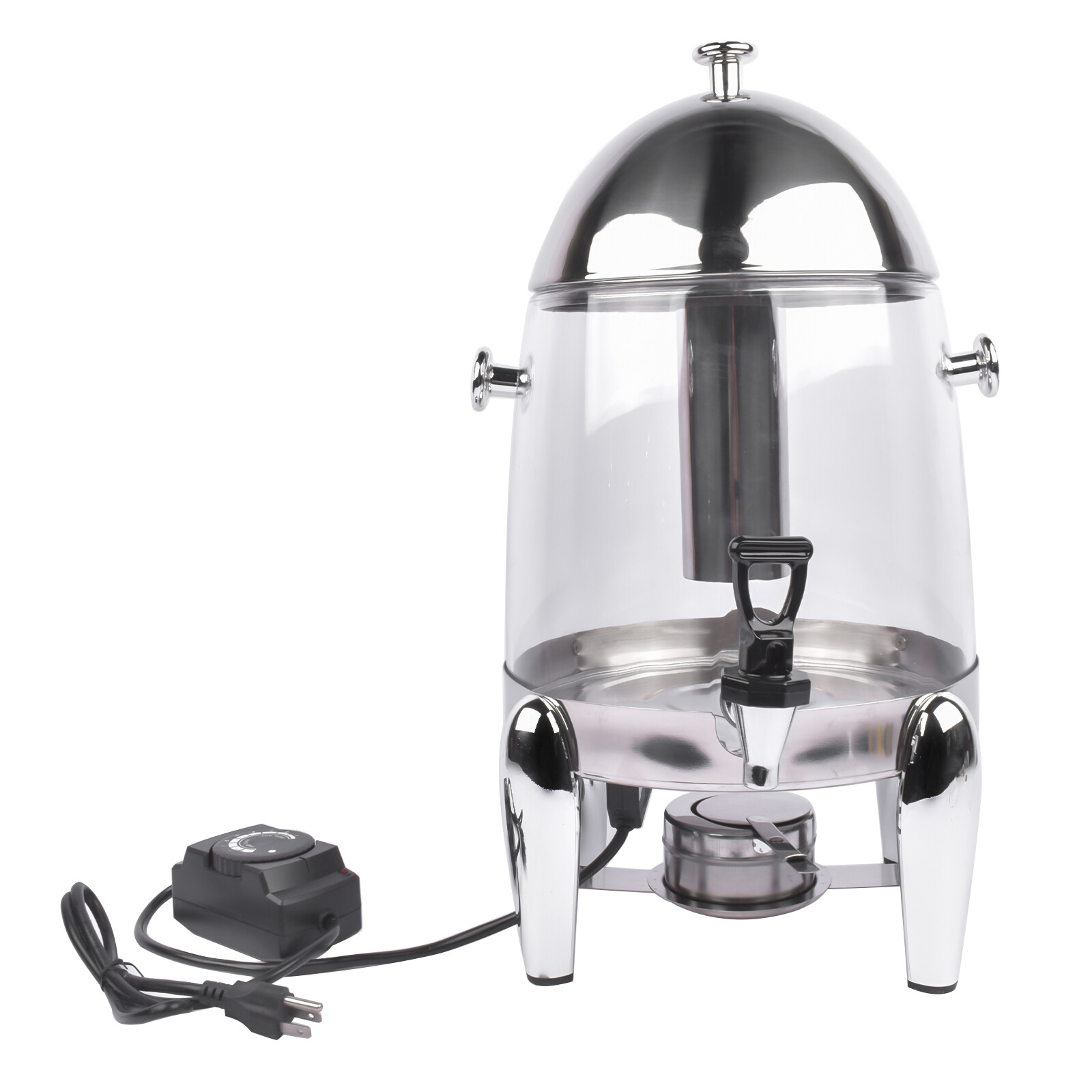 Beverage Dispenser for Hot & Cold Drinks with Ice Core and Stand,Coffee & Chafer