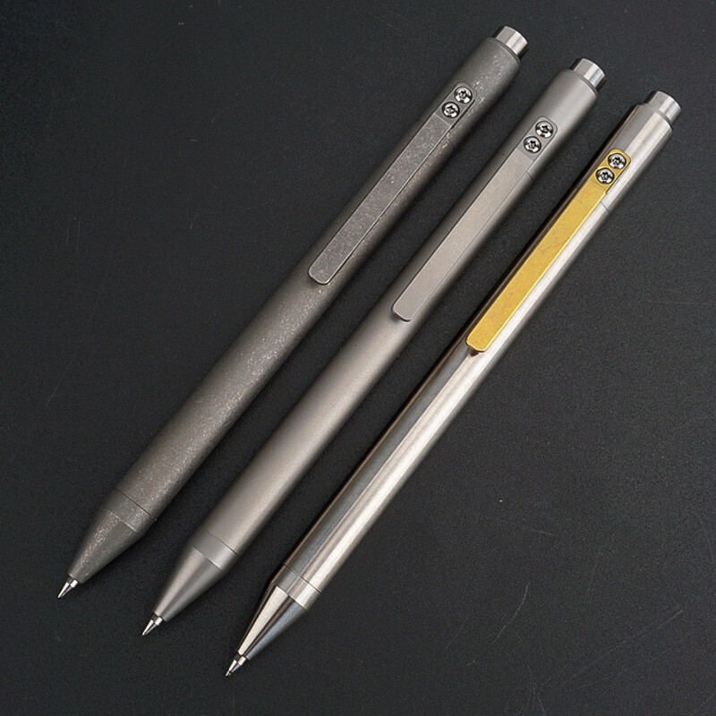 Premium Titanium Alloy Stonewash Ballpoint Pen – Durable Collectible Gift